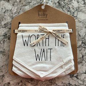 Rae Dunn 3 pack Baby bibs